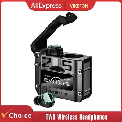 무선 노이즈 감소 HQ 고음질 TWS 이어폰 M25 인이어 타입-C LED 디스플레이 충전 이어폰 헤드폰